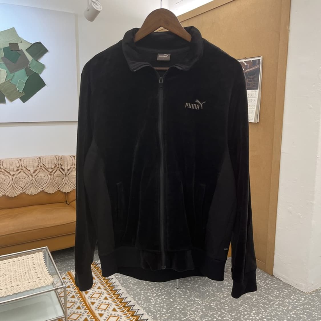 푸마 빈티지 캐주얼 웜셀 벨루어 벨벳 집업 L C10519 상품이미지3