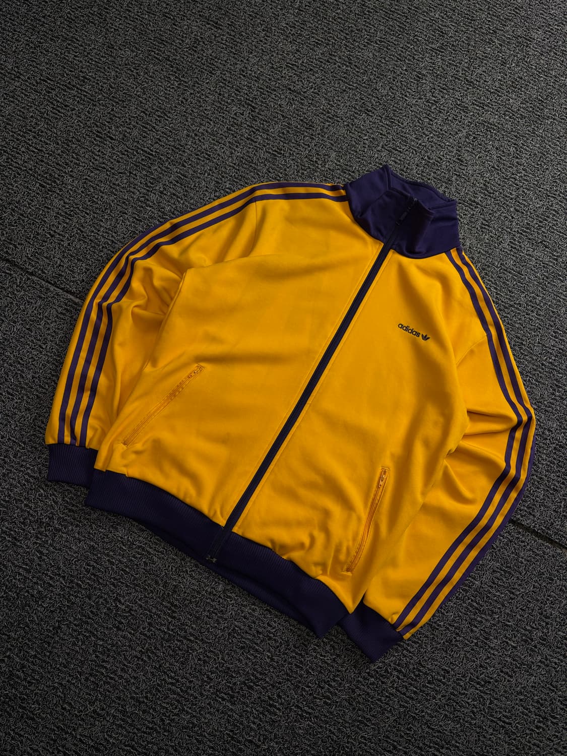 00s 아디다스 올드스쿨 베켄바우어 퍼플 옐로우 트랙탑 져지 1791 상품이미지1