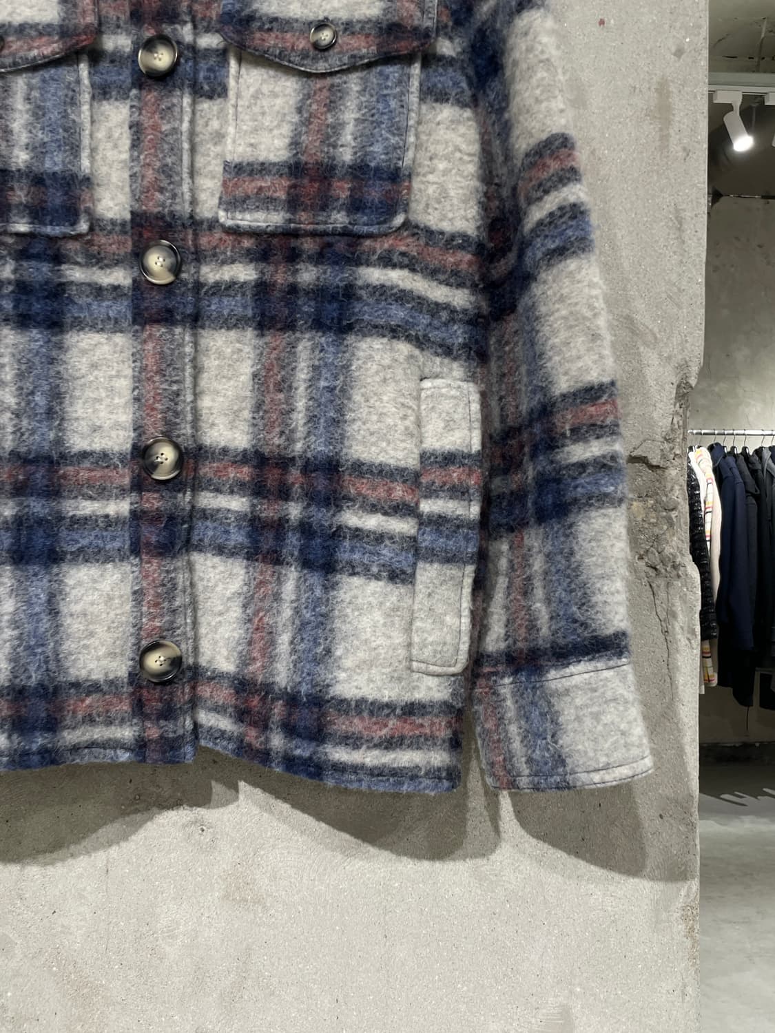 이자벨 마랑 에뚜왈 체스트 포켓 개스톤 체크 자켓 상품이미지5