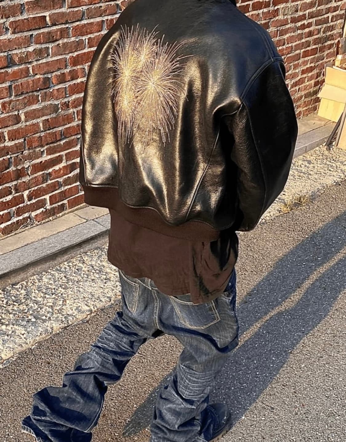 WRINKLED 와이드 플레어진 인디고 블루 (0) 상품이미지2