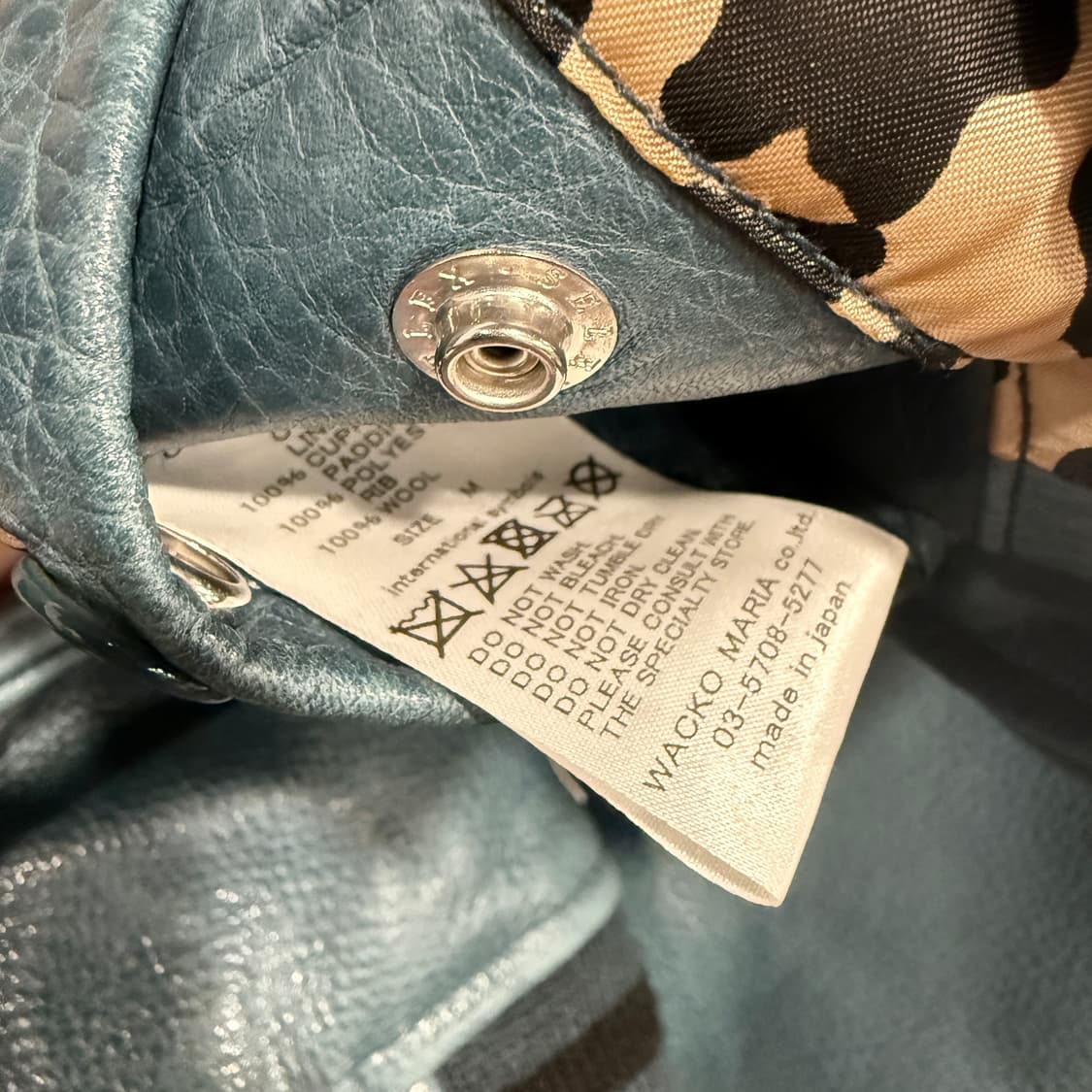 와코마리아 바시티 레더 자켓  상품이미지4