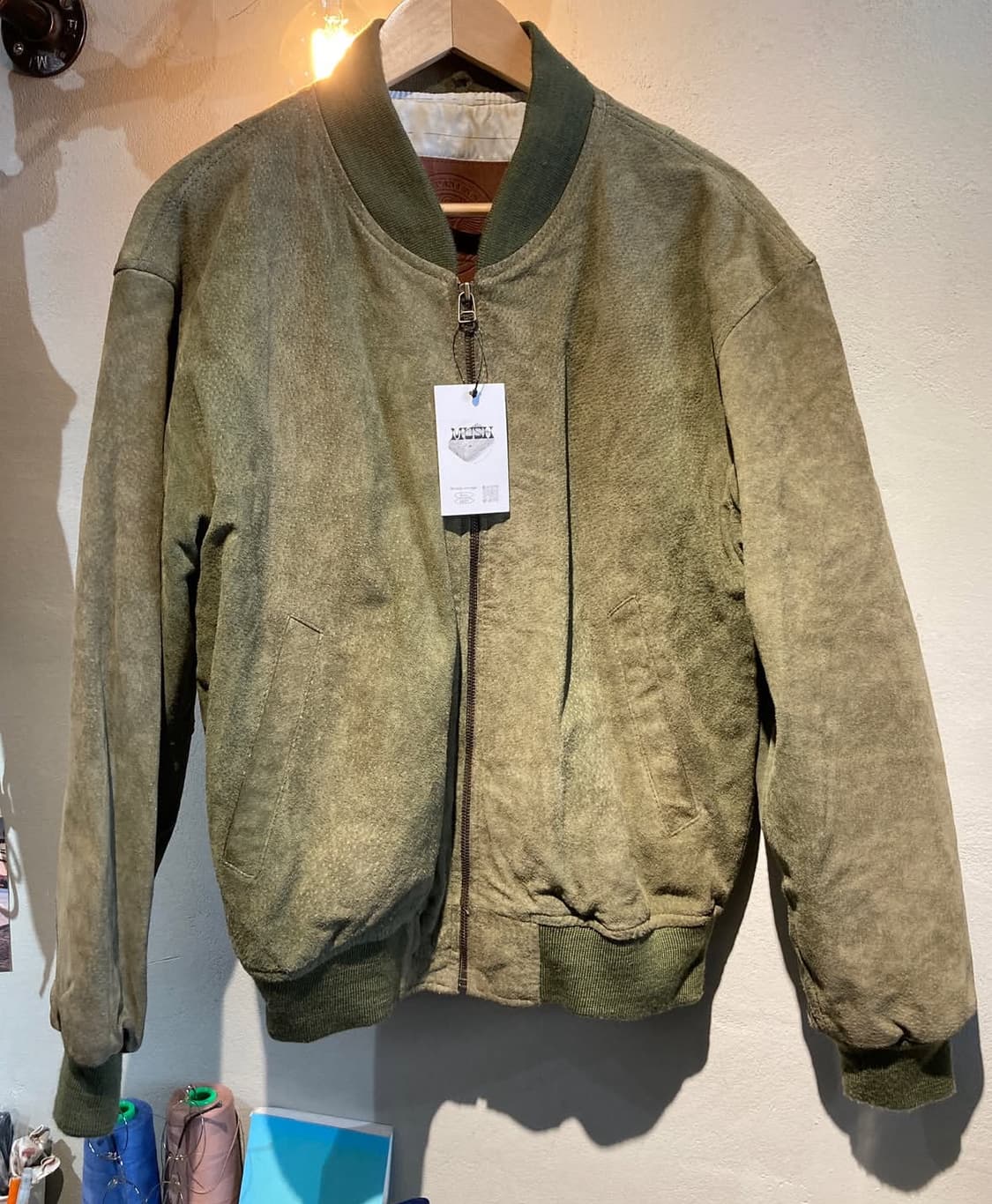 USA 카키 스웨이드 자켓  상품이미지2