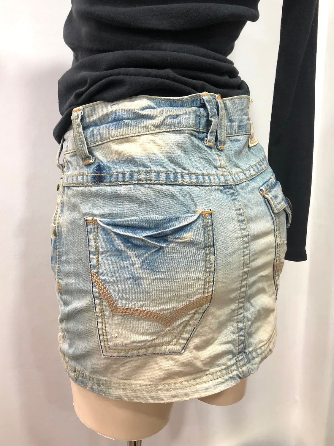 lolita jeans denim mini skirt 상품이미지3