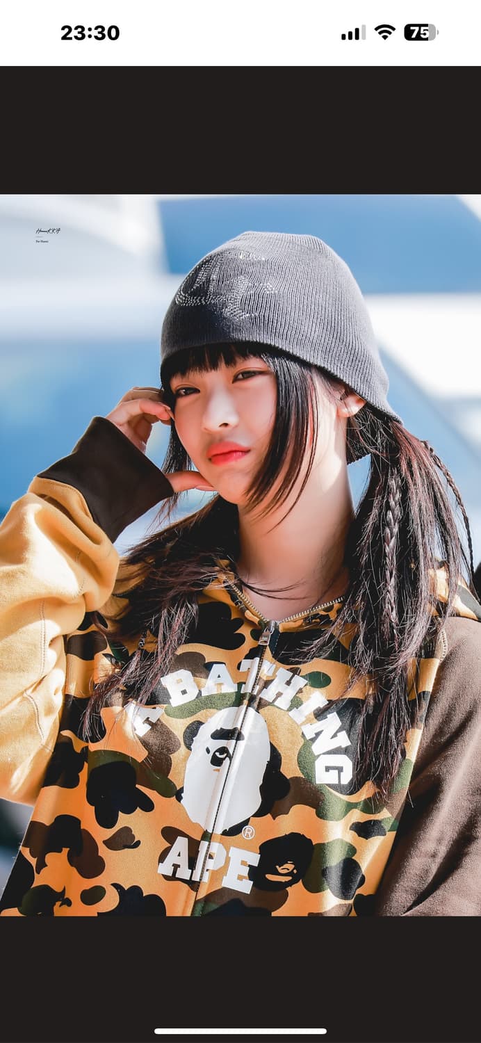 베이프 크레이지 카모 컬리지 후드집업 황계 3XL 상품이미지1