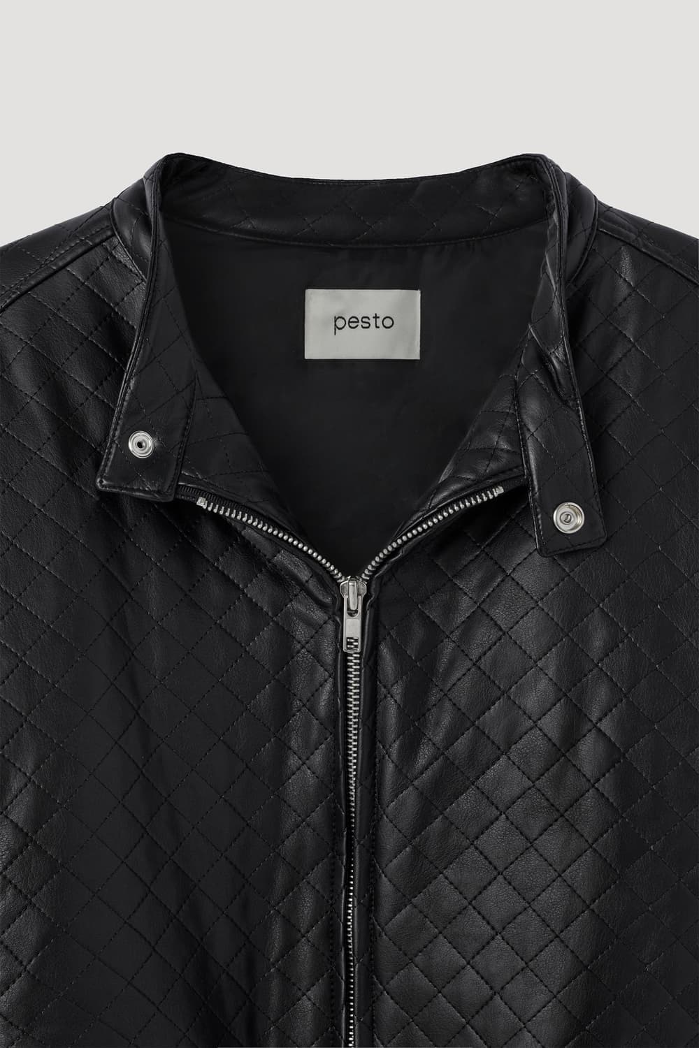 페스토 다이아몬드 퀄팅 레더 점퍼 상품이미지2