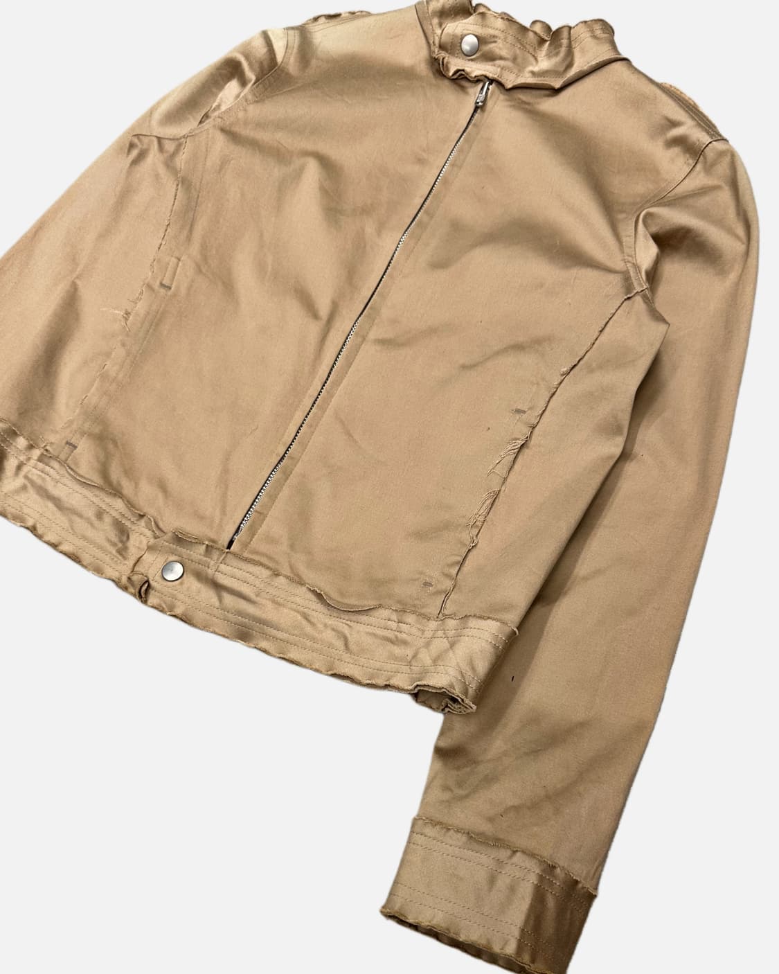 beige cotton cutting seam jacket 상품이미지4