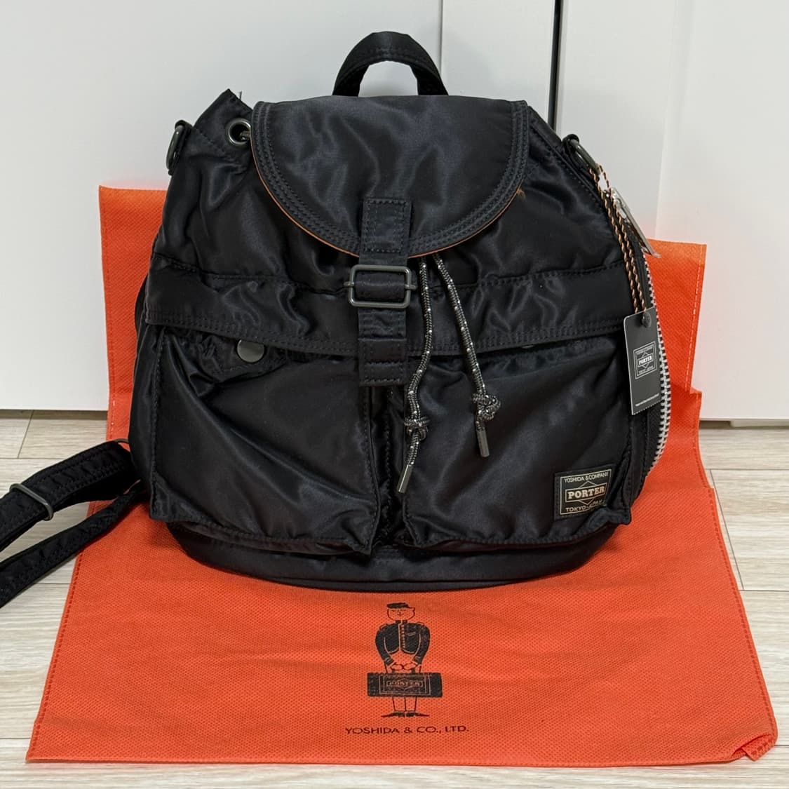 PORTER TANKER SACKPACK 포터 탱커 색팩 블랙 새상품  상품이미지4