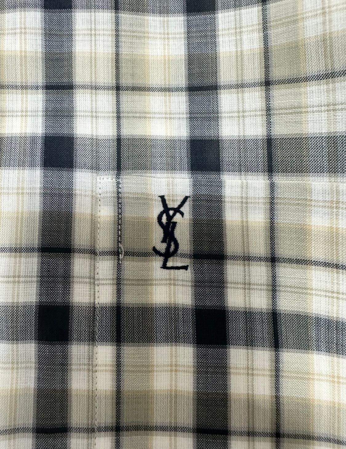 YSL 입생로랑 체크 반팔 셔츠 상품이미지4