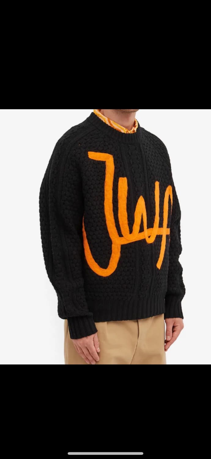 [M]JW앤더슨 로고 케이블 울 니트 상품이미지1