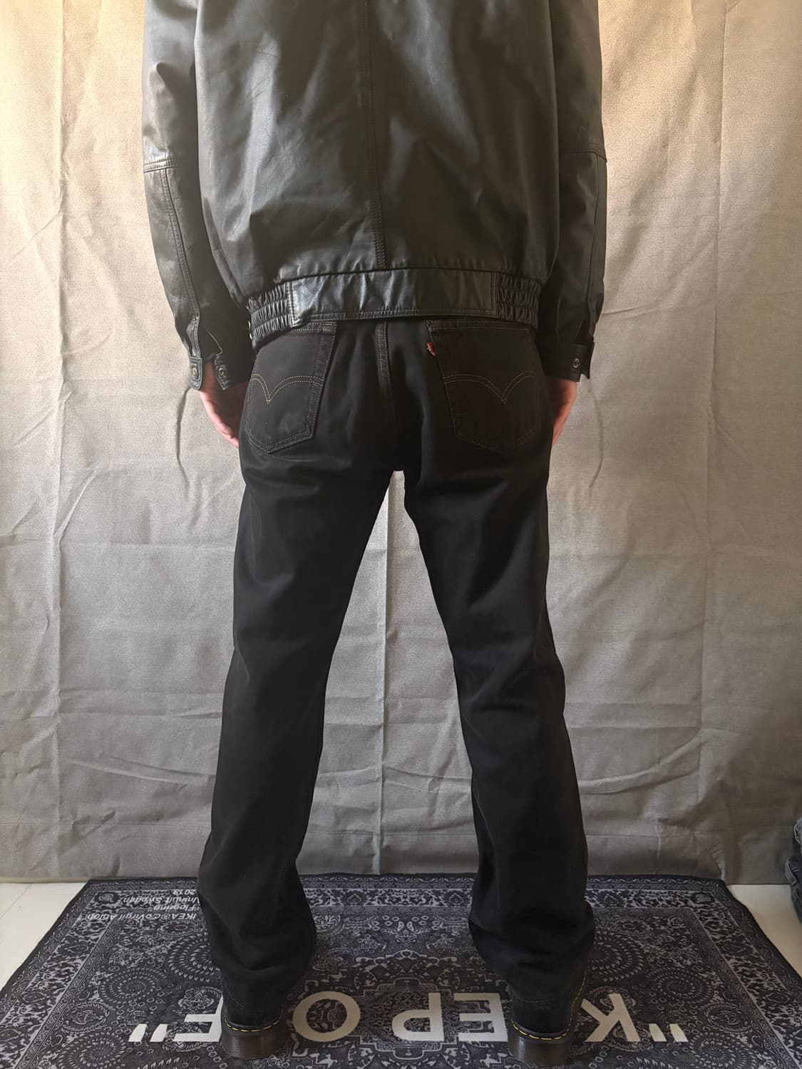 리바이스 505 흑청 데님 34/34 상품이미지2