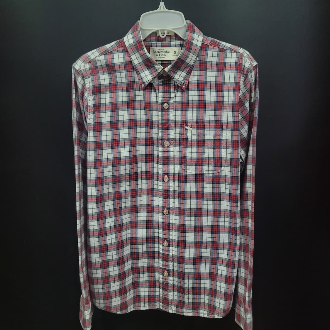 Abercrombie 아베크롬비 체크 자수로고 셔츠  상품이미지7