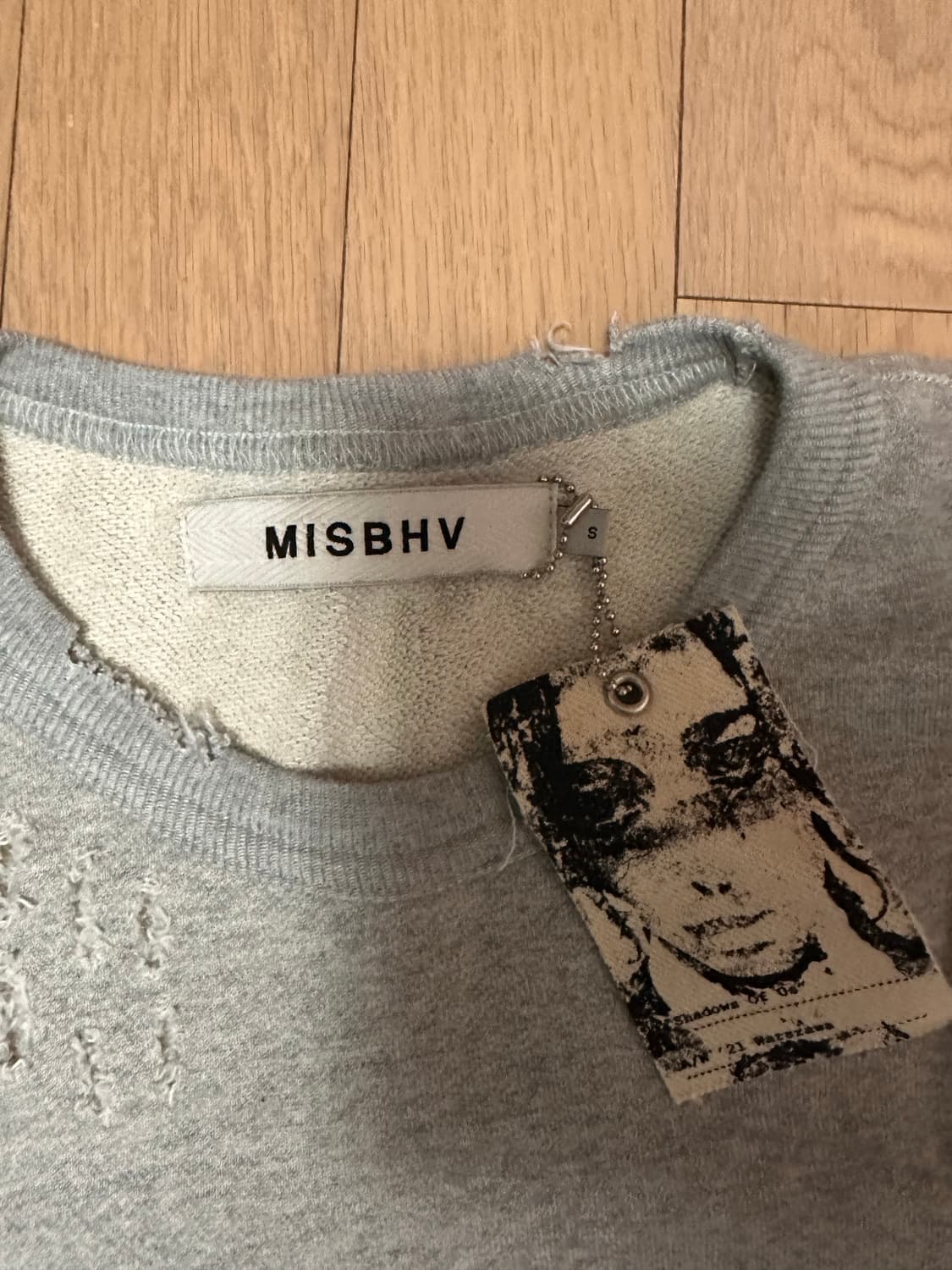 MISBHV 미스비헤이브 21AW 바르샤바 디스트로이드 맨투맨 (멜런지  상품이미지6