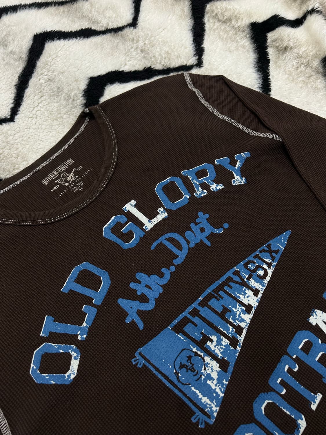 [M]트루릴리전 올드 글로리 와플 롱슬리브/브라운 상품이미지1