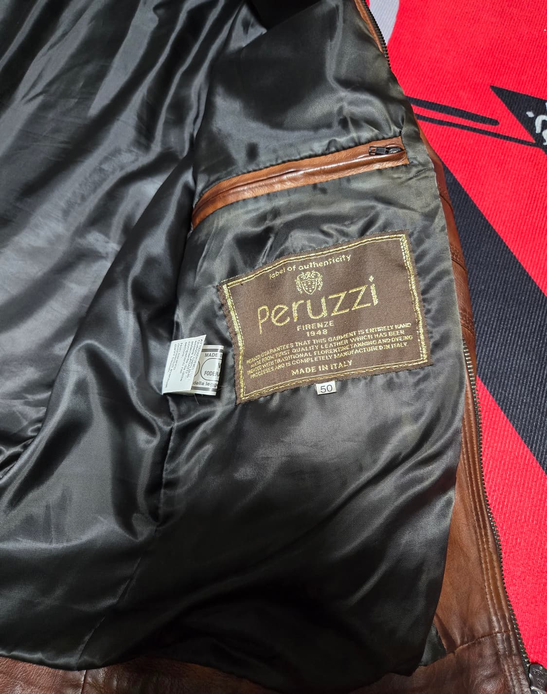 페루치 Peruzzi 이탈리아 싱글 라이더 가죽 레더 자켓 상품이미지5