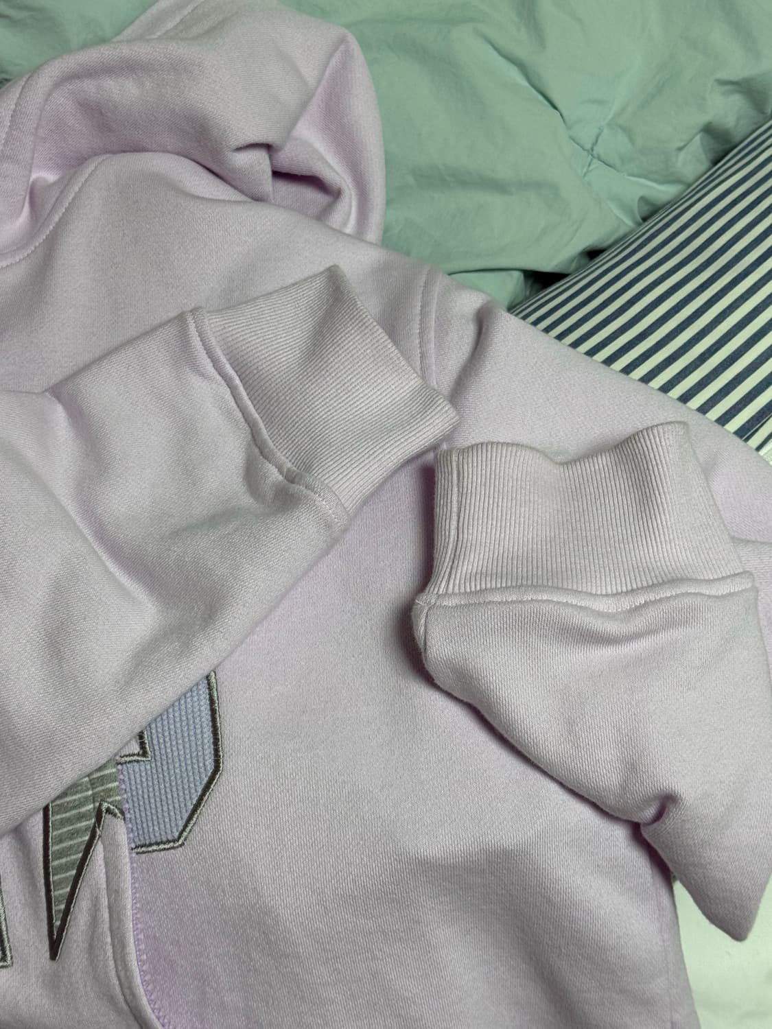 엔조블루스 와플 패치 후드집업 핑크 상품이미지2