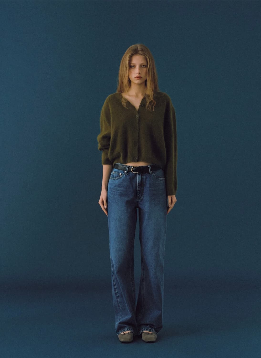 (새상품/택)스무드무드 카키 지나 앙고라 가디건Geena cardigan 상품이미지3