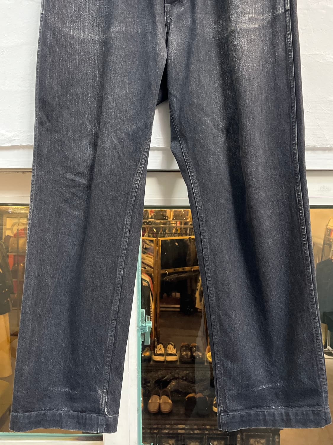 Comoli 코모리 벨티드 흑청 데님 3 상품이미지3