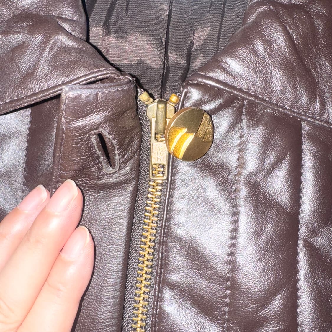 Dark Brown Leather Jacket 상품이미지4