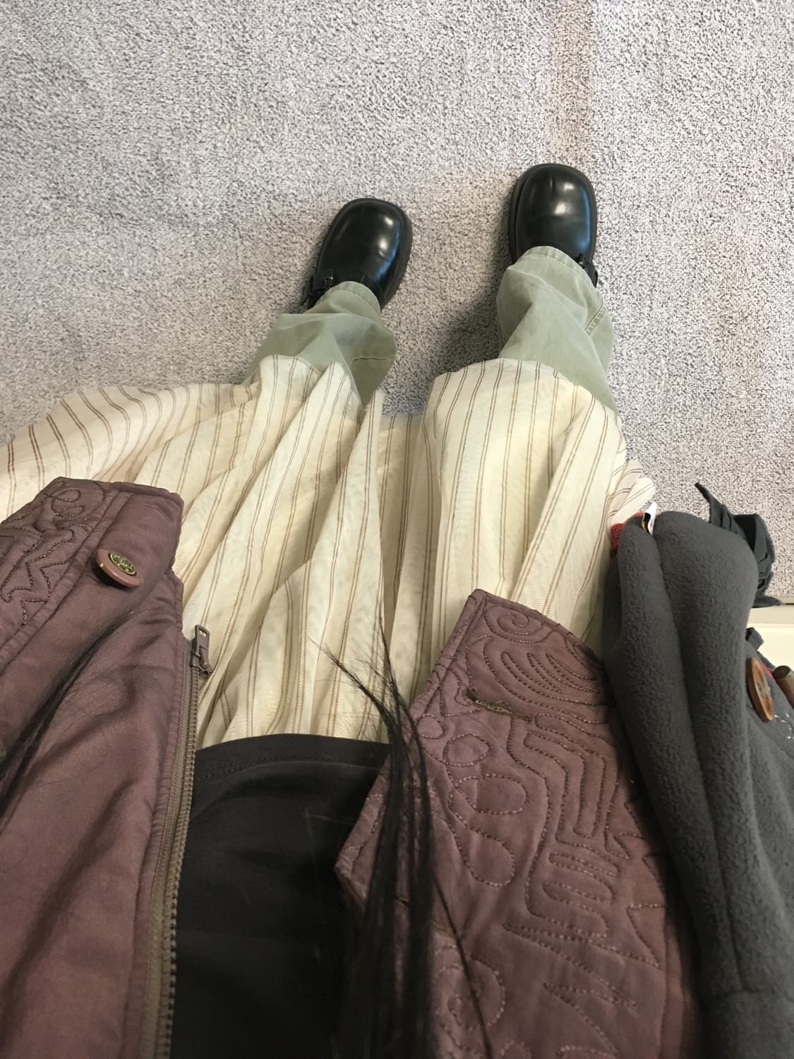 vintage straight pants light olive 상품이미지5