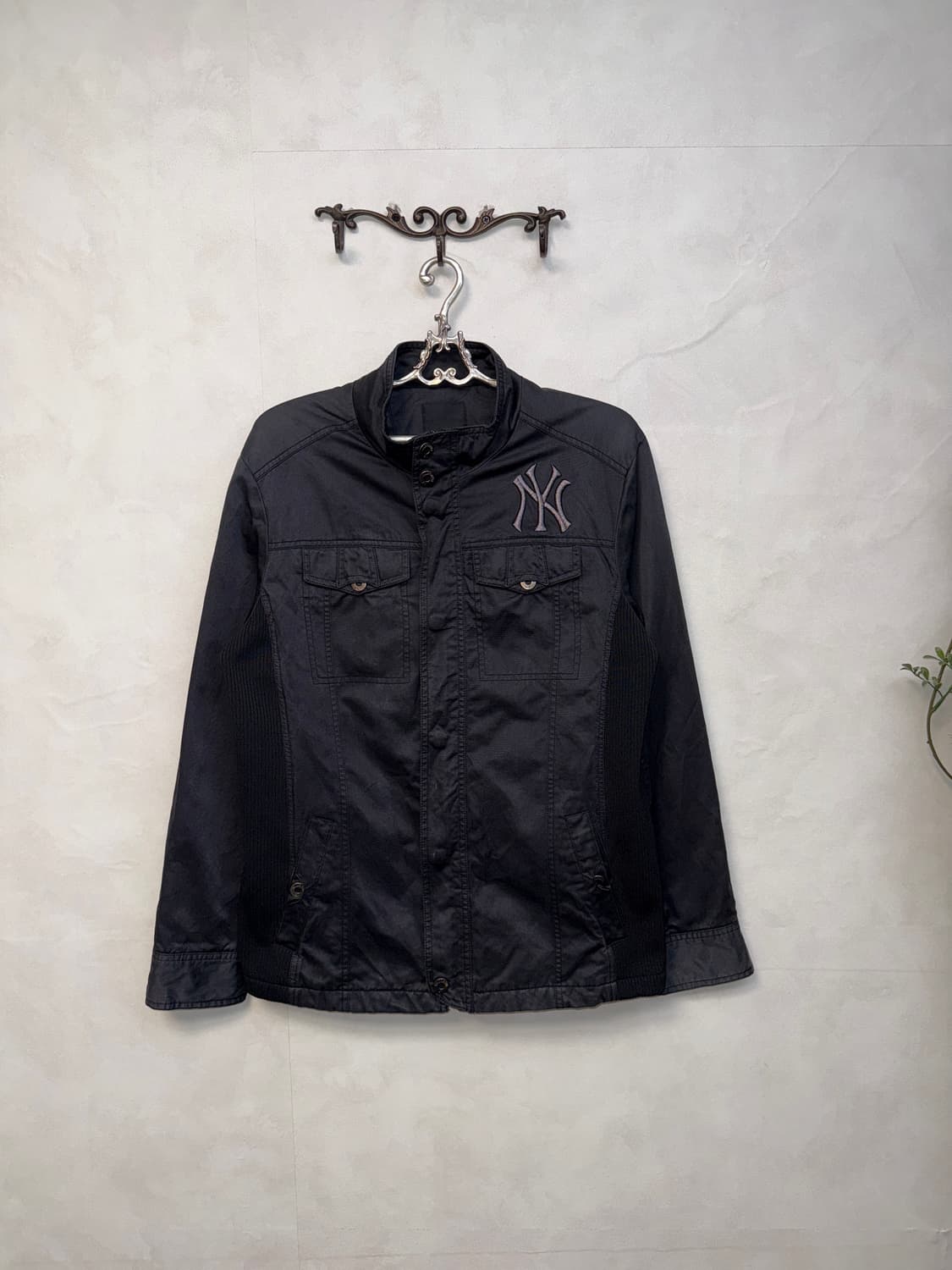 MLB black logo boxy cotton jacket  상품이미지1