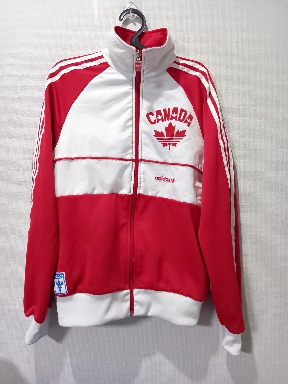 아디다스 캐나다 흰빨 트랙탑 저지 져지집업 95/M 상품이미지1