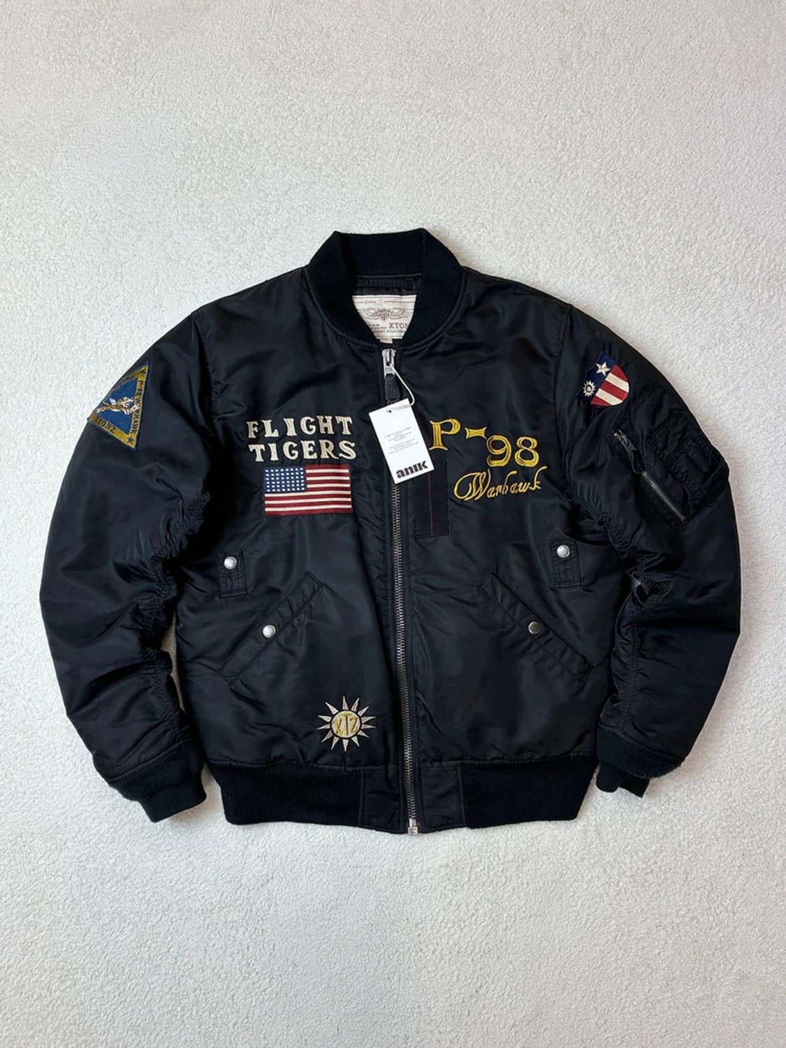 엑스톤즈 XTONZ Ma-1 패치 워크 플라이트 봄버 블루종 PN6047 상품이미지1