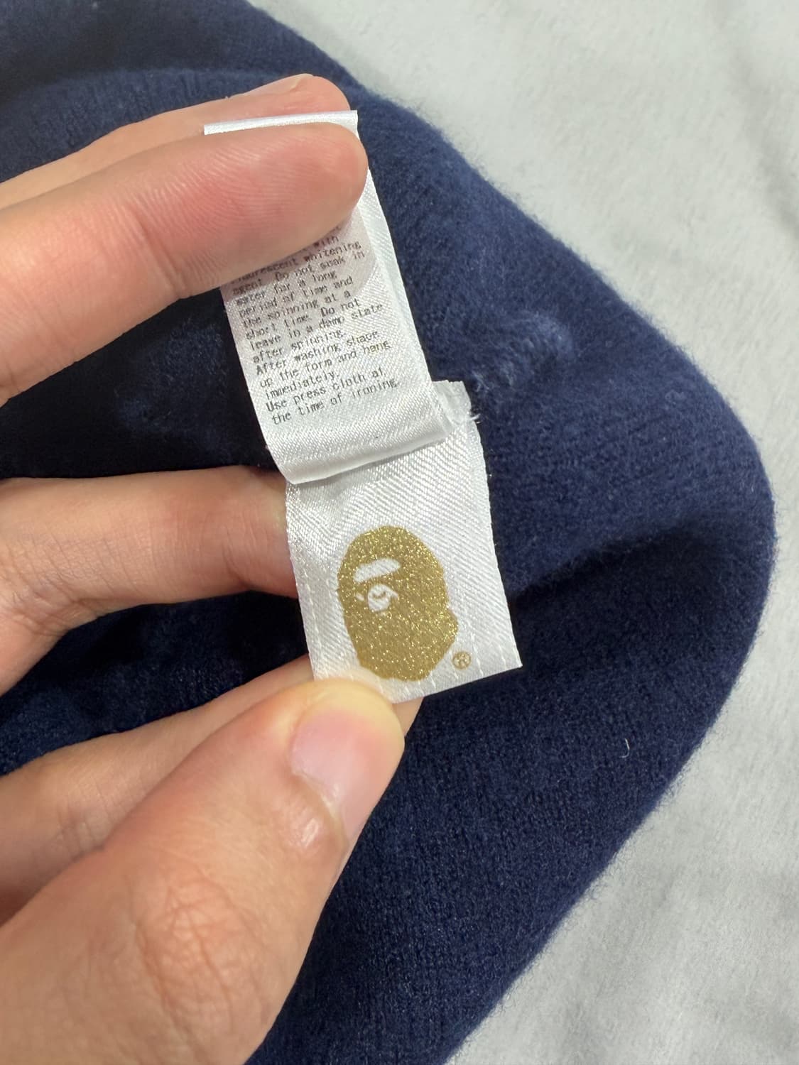 Bape 울 니트 비니 네이비 상품이미지4