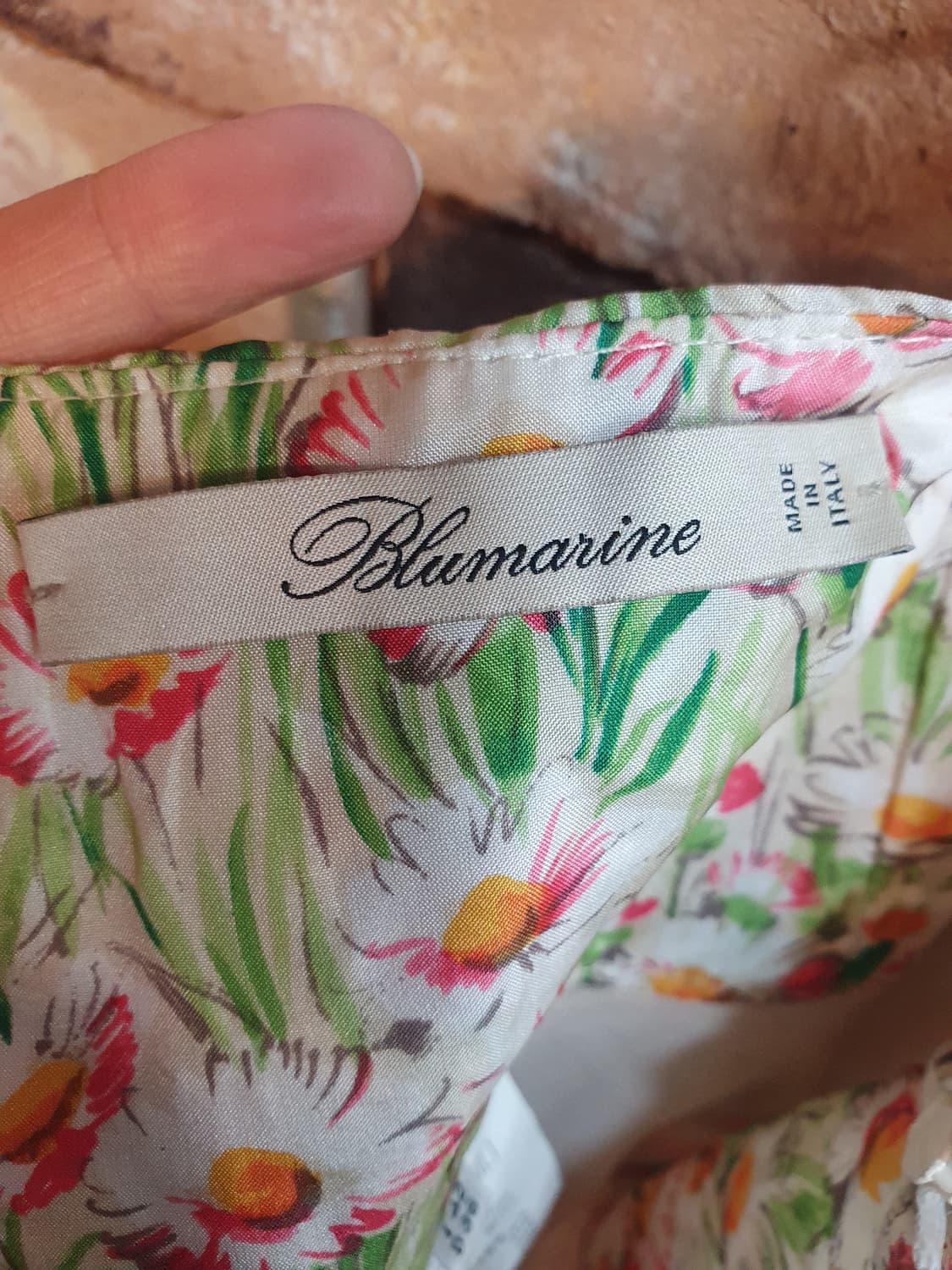 블루마린 플라워 실크 빈티지 스커트 42 상품이미지9