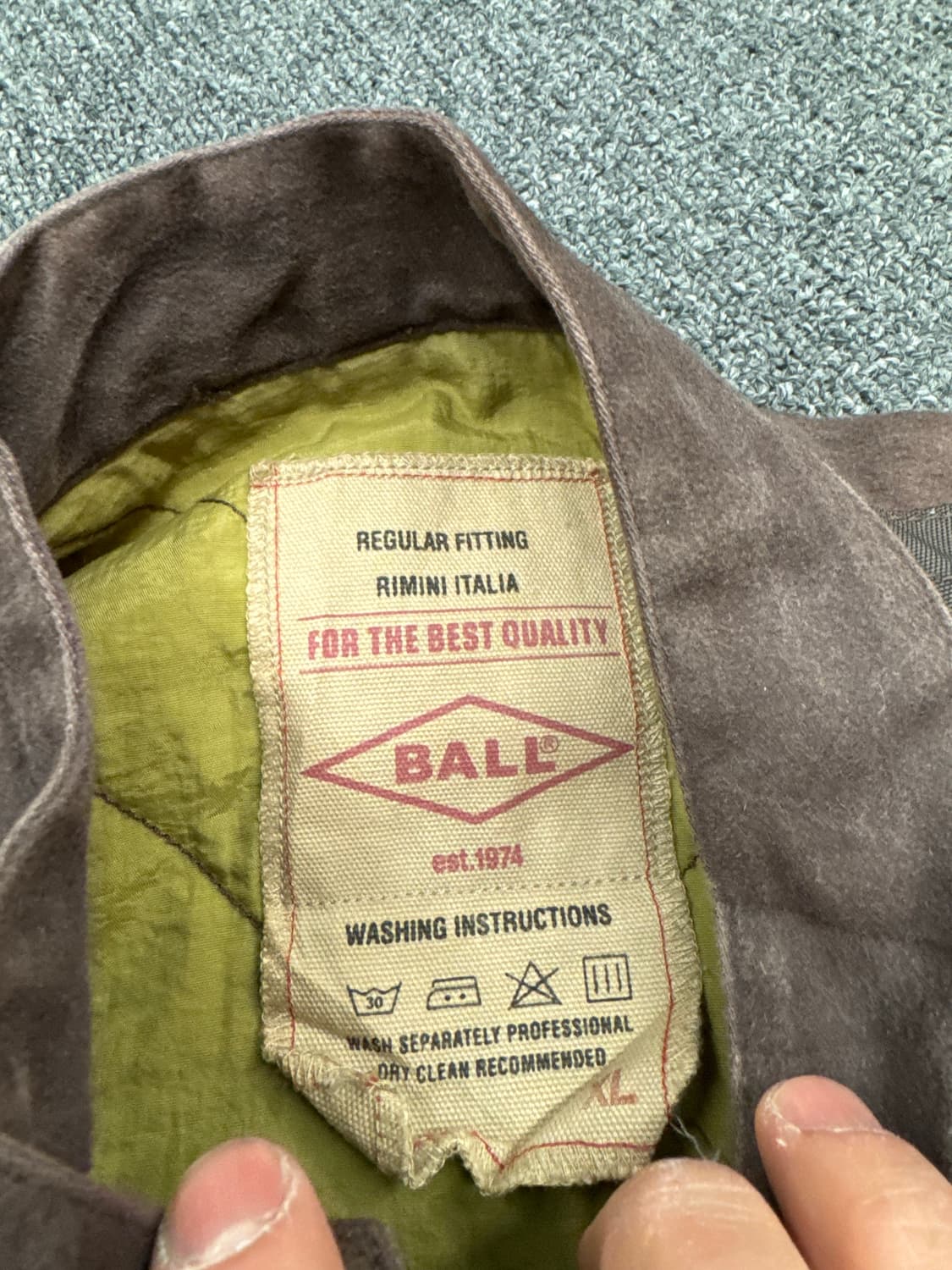 XL)BALL 빈티지 스웨이드 싱글 라이더 자켓 상품이미지4