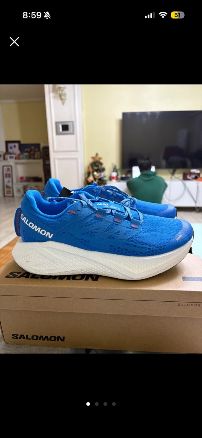 살로몬 에어로 글라이드 2 블루 런닝화 260 상품이미지1