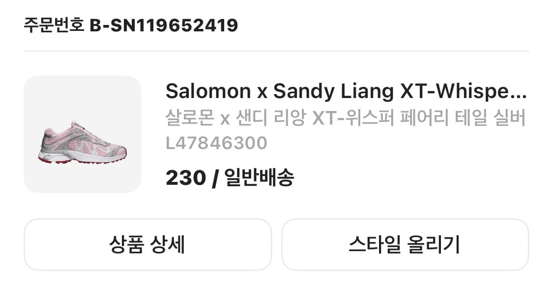 살로몬 x 샌디 리앙 XT-위스퍼 페어리 테일 실버 상품이미지3
