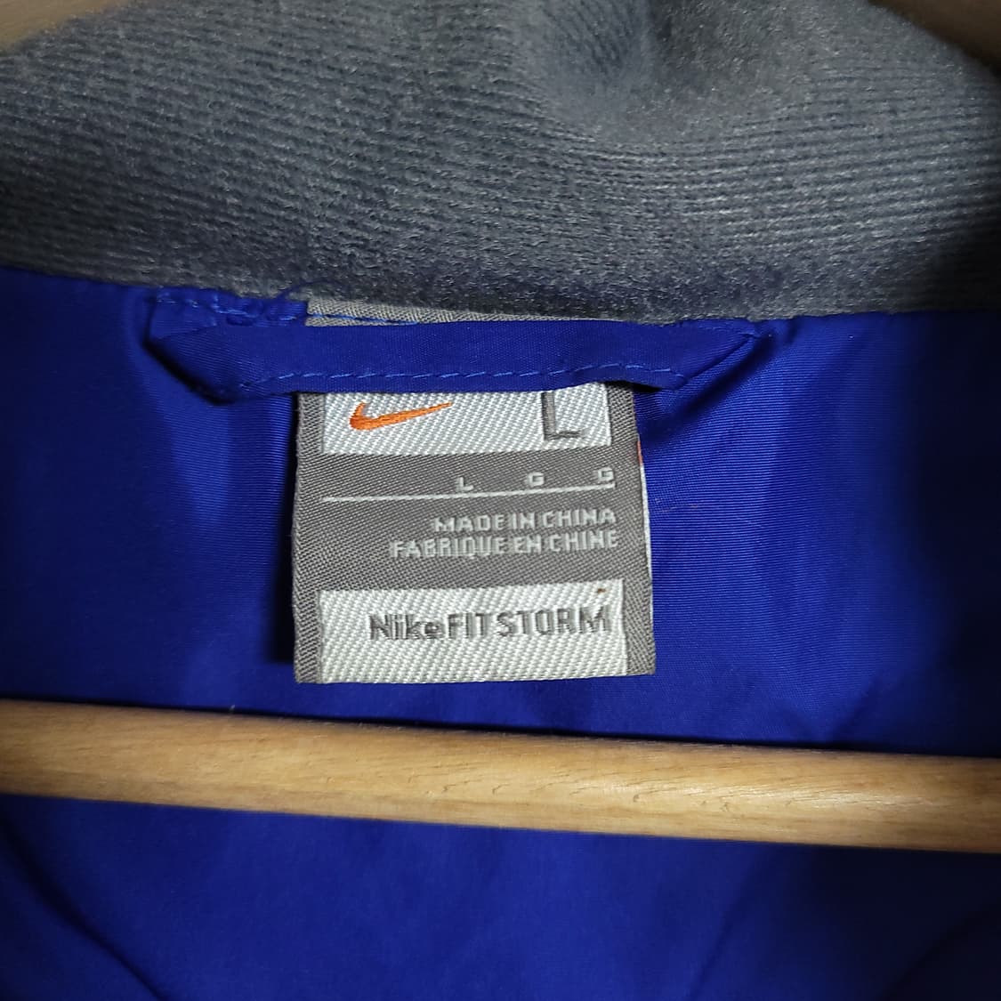 (L) NIKE 나이키 올드스쿨 후드 패딩 점퍼 블루/그레이 상품이미지4