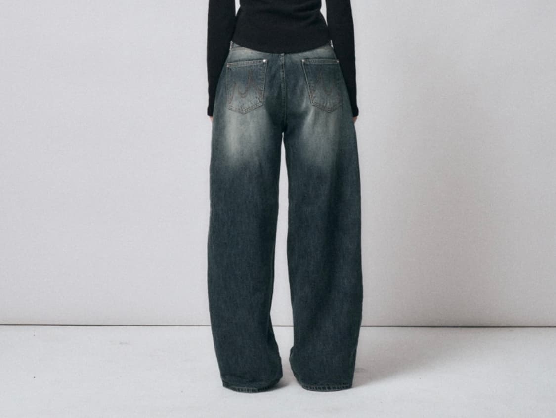 미드나잇 무브 워싱 데님 팬츠 spider pants blue 새상품 상품이미지2