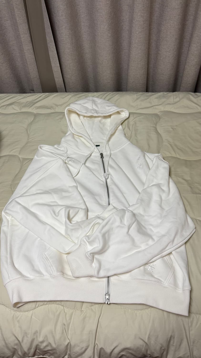 코드그라피 멀티엠브로이드 후드집업 크림 M 상품이미지1