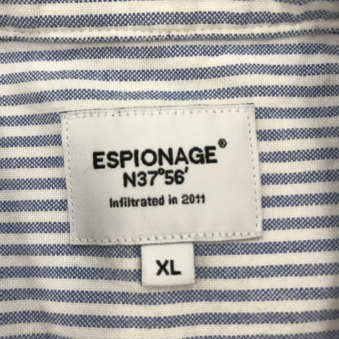 에스피오나지 옥스포드 반팔 스트라이프셔츠 [XL] 상품이미지4