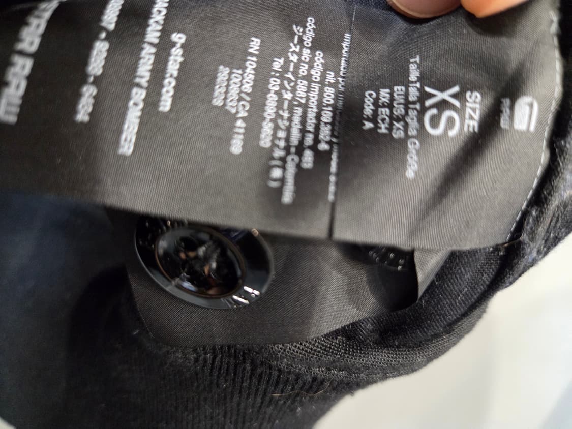 G-STAR 블랙 포켓 봄버 자켓(XS)디피용/택없음 상품이미지8