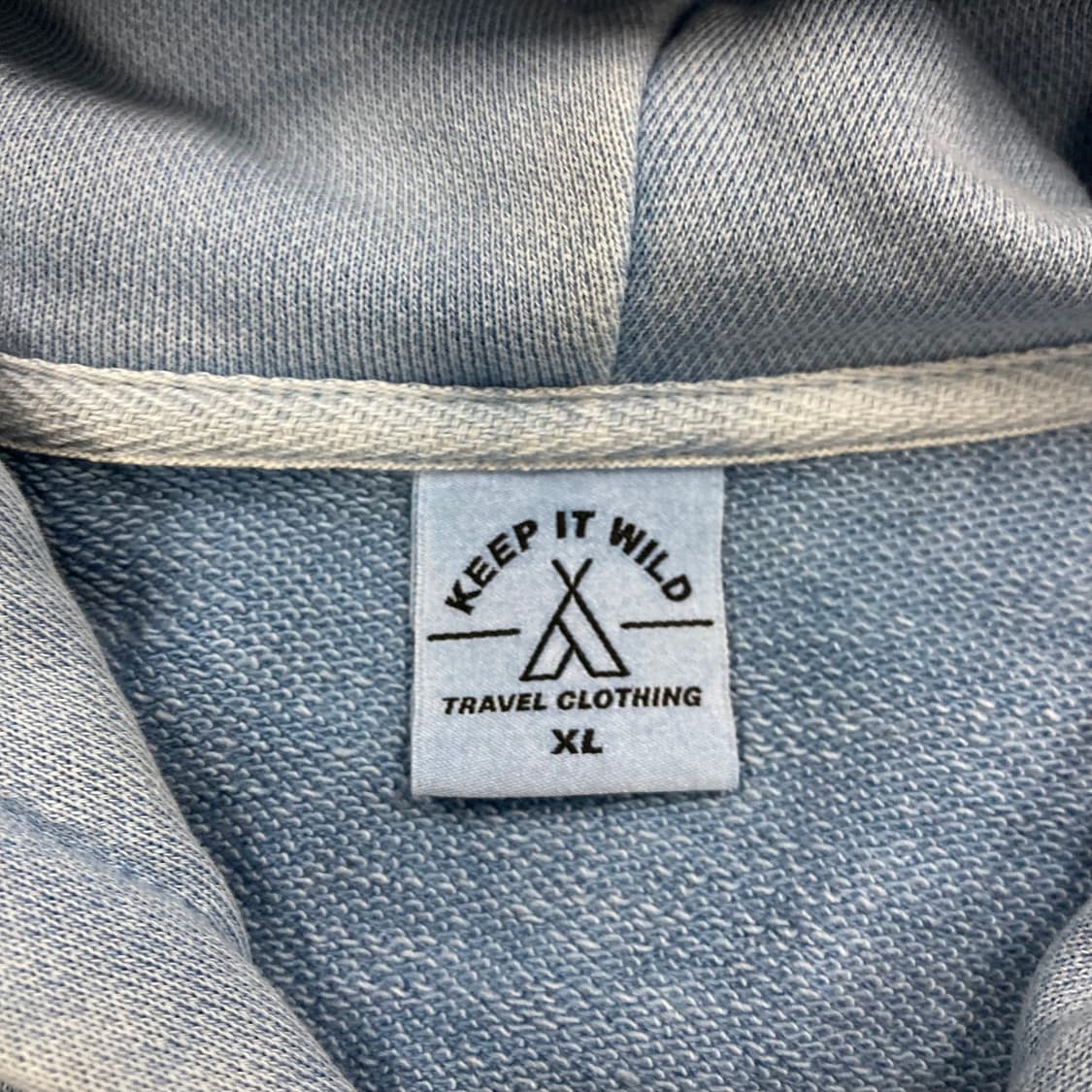 트래블 스카이 컬러 스몰 로고 투웨이 후드집업 상품이미지3