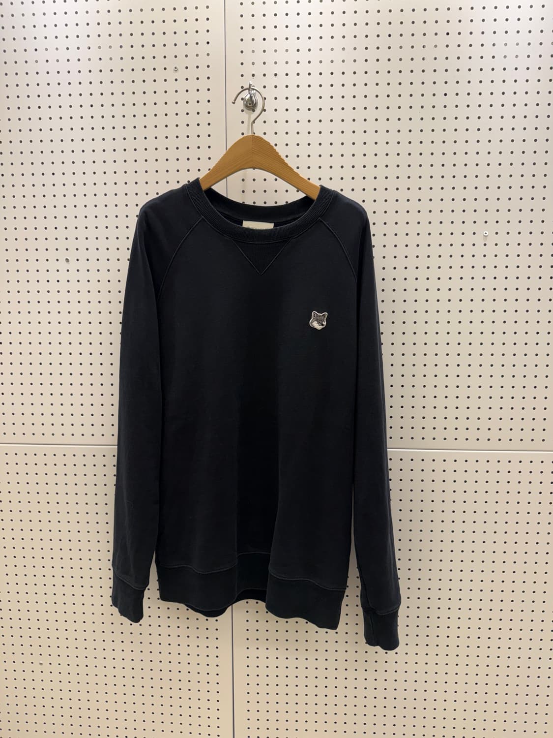 메종키츠네 폭스헤드 블랙 스웻 셔츠 U1309 상품이미지2