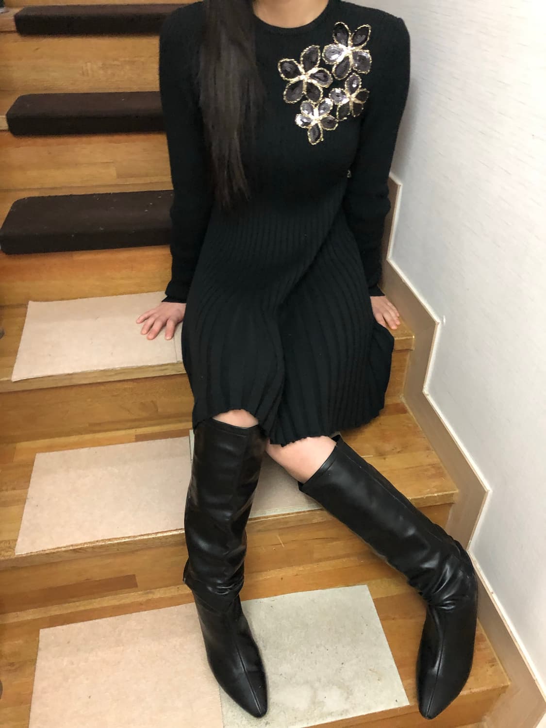 빈티지 게스 블랙 오리엔탈 원피스 상품이미지6