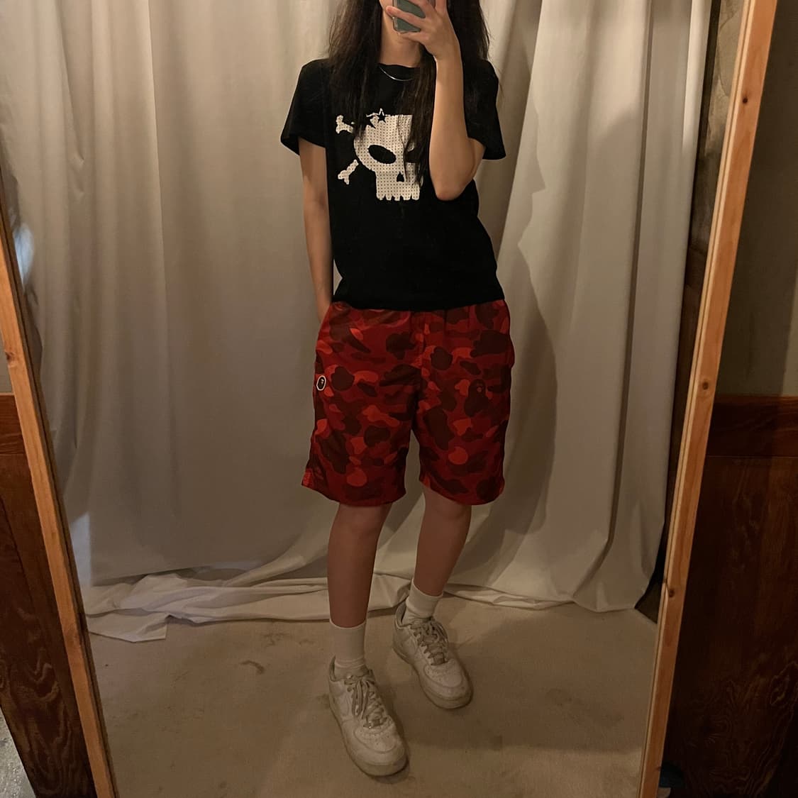 베이프 BAPE 레드카모플라쥬 쇼츠 상품이미지5
