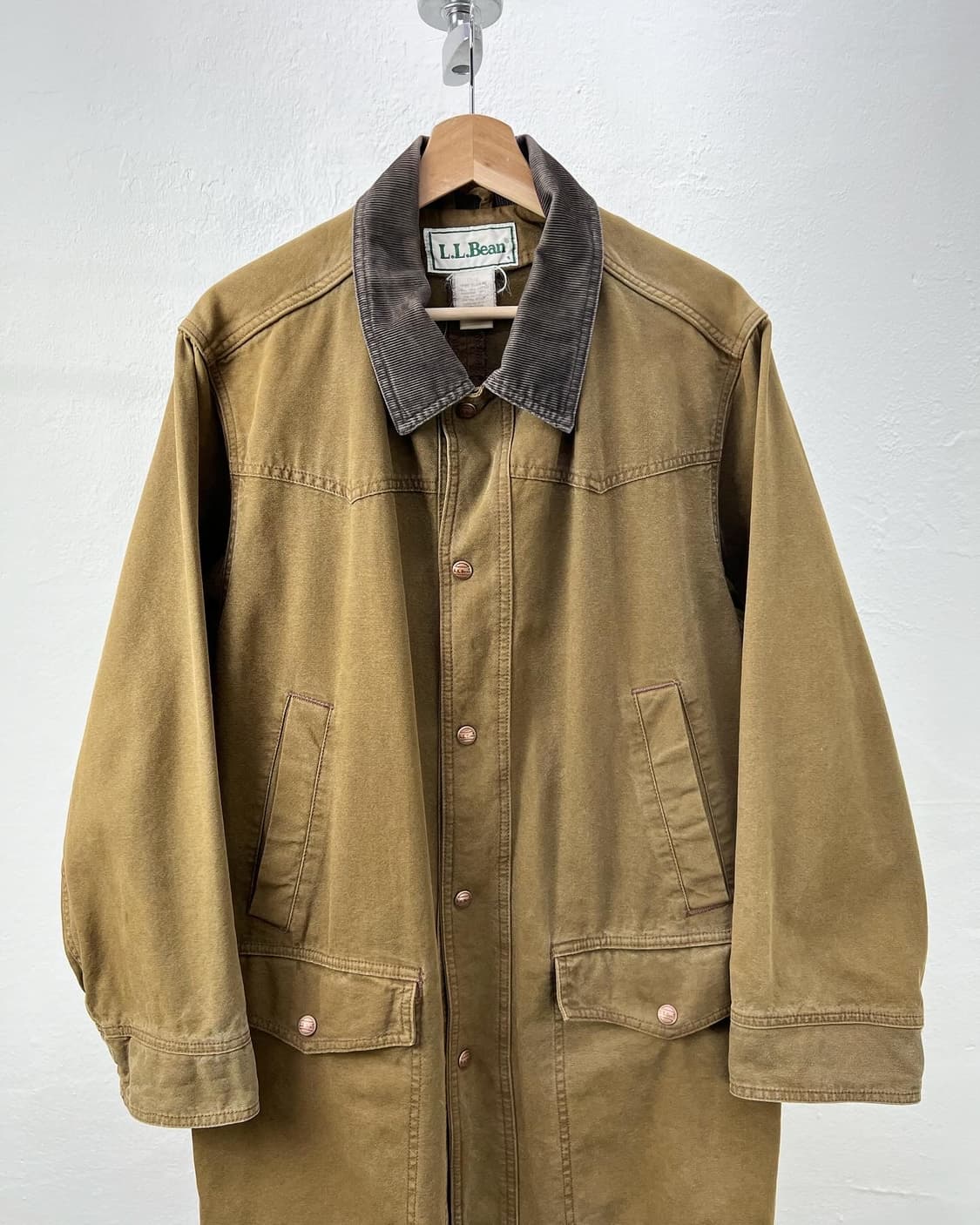 L.L bean 브라운 코듀로이 캔버스 초어 코트 상품이미지4