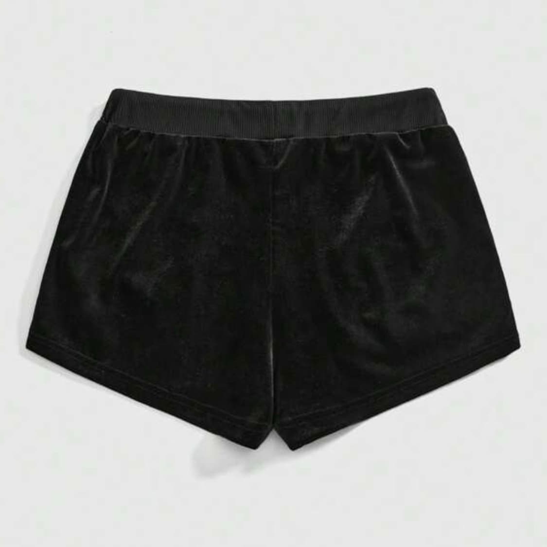 벨벳 자수 하트 블랙 펑키 반바지  쇼츠  상품이미지2