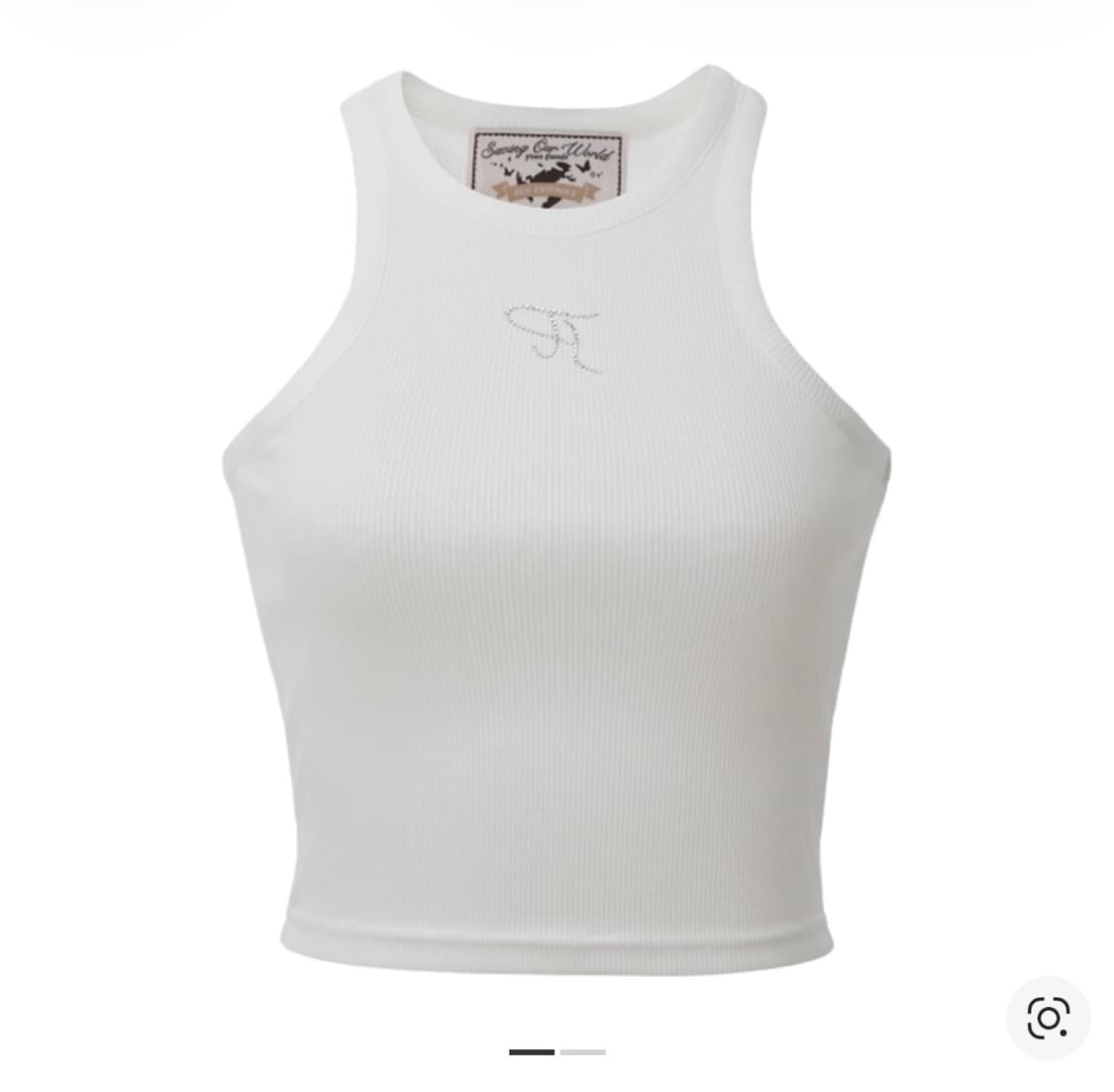 쓰리타임즈 쥬얼 탱크탑 화이트 크롭 m 상품이미지1