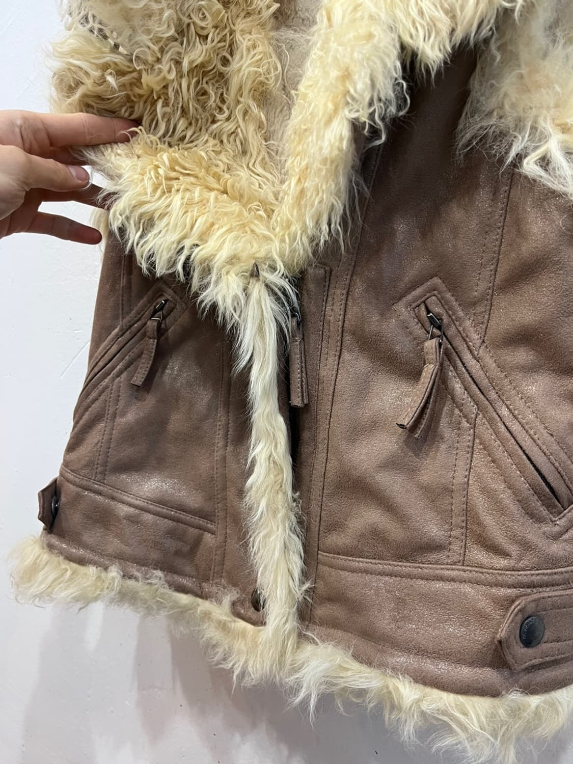 mesense 무스탕 양털 베스트 조끼 상품이미지5