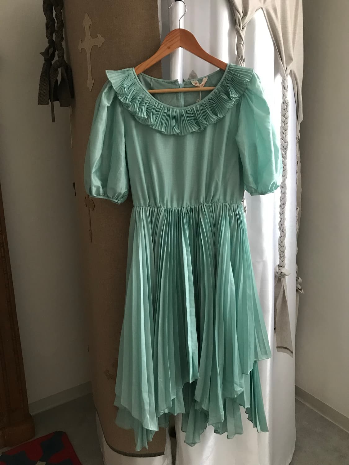 vintage mint ruffle dress 상품이미지1