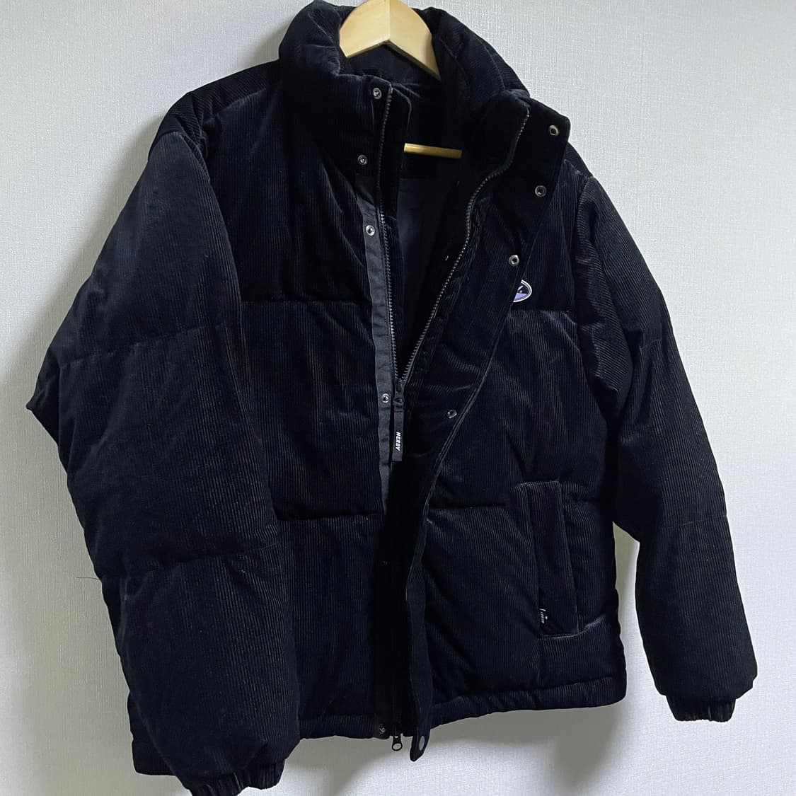 널디 코듀로이 오리털 숏패딩 점퍼 S(100, 오버핏  상품이미지7