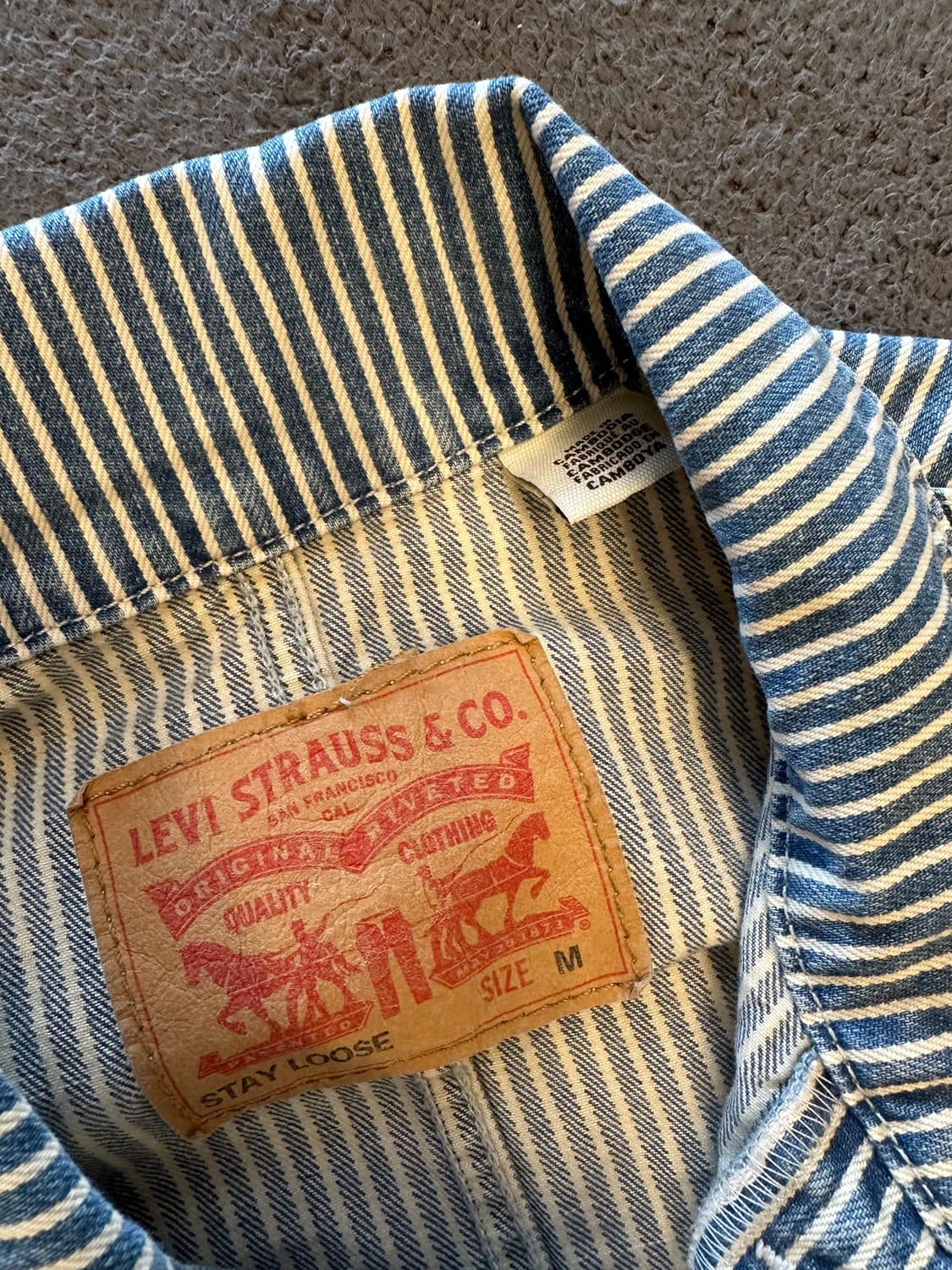 리바이스 히코리 스트라이프 점프슈트 유일매물 처분  상품이미지3