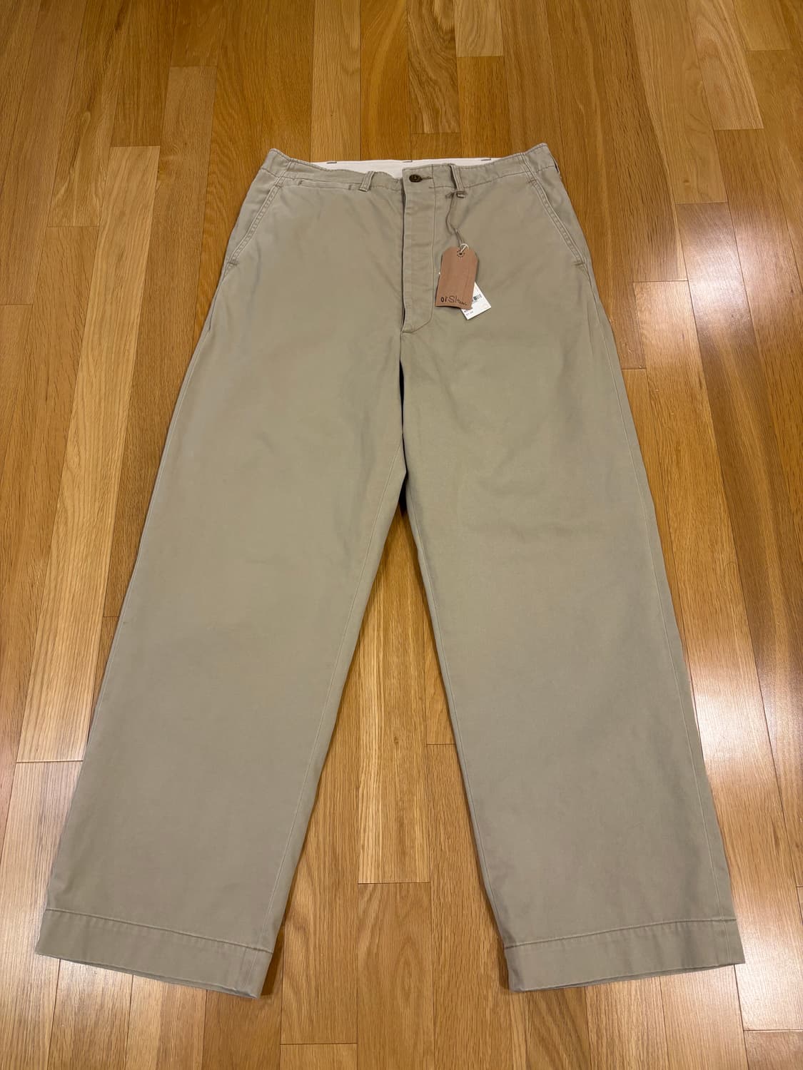 오어슬로우 orSlow 빈티지핏 아미 트라우저 카키 스톤워시 상품이미지8