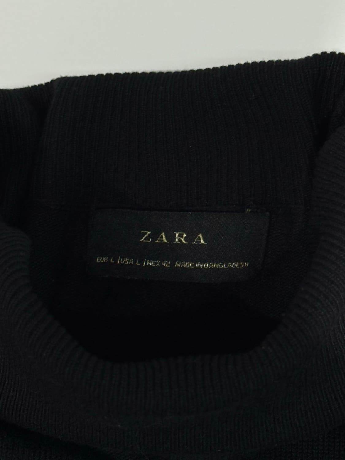 ZARA 모크넥 니트 블랙 상품이미지5
