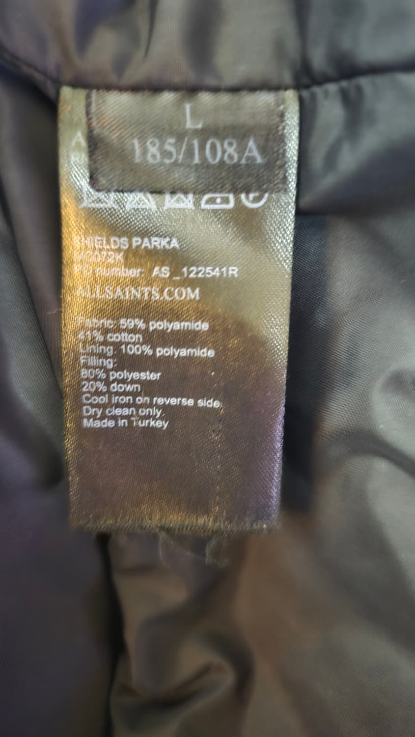 올세인츠 블랙 패딩 110 상품이미지5